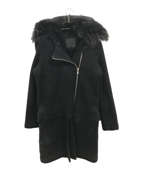 Sov.（ソブ）Sov. (ソブ) ファー付ムートンコート　3772053 ブラック サイズ:38の古着・服飾アイテム