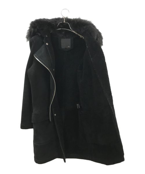 Sov.（ソブ）Sov. (ソブ) ファー付ムートンコート　3772053 ブラック サイズ:38の古着・服飾アイテム