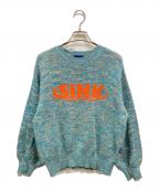 sink kotohayokozawaシンク コトハヨコザワ）の古着「MULTICOLOR DAMAGED KNIT/シンク コトハヨコザワ」｜ブルー