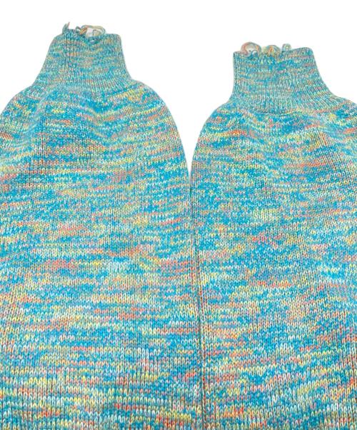 sink kotohayokozawa（シンク コトハヨコザワ）sink kotohayokozawa (シンク コトハヨコザワ) MULTICOLOR DAMAGED KNIT/シンク コトハヨコザワ ブルー サイズ:Mの古着・服飾アイテム