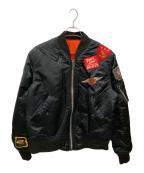 CORINTH MFG.COコリンスマニファクチュア）の古着「ワッペンフライトジャケット」｜ネイビー