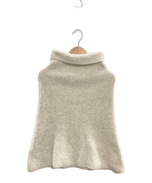 AP STUDIO（エーピーストゥディオ）AP STUDIO (エーピーストゥディオ) リブニットケープ　23090586660030 ホワイト サイズ:表記なしの古着・服飾アイテム