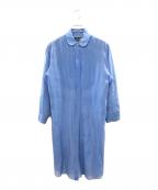 DRAWERドゥロワー）の古着「コットンシルクシャツワンピース」｜ブルー