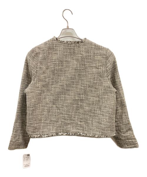 SHIPS（シップス）SHIPS (シップス) スラブ ツイード ノーカラー ジャケット　シップス　317-00-0208　 ベージュ サイズ:38の古着・服飾アイテム