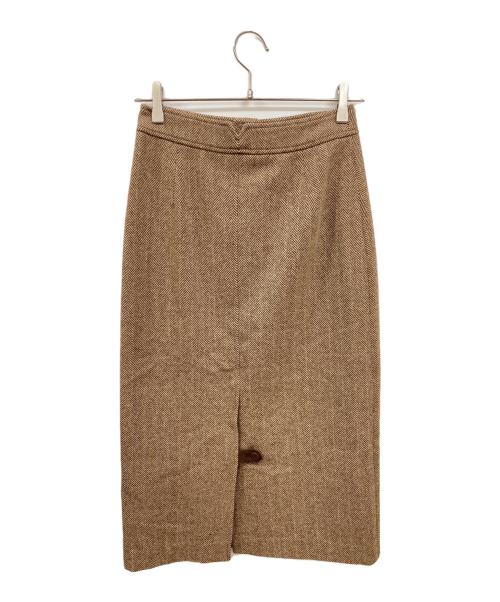 RALPH LAUREN（ラルフローレン）RALPH LAUREN (ラルフローレン) ツイードスカート ブラウン サイズ:9の古着・服飾アイテム
