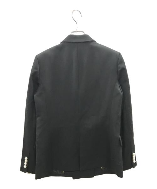 BEIGE（ベイジ）BEIGE (ベイジ) パールボタンダブルジャケット ブラック サイズ:4の古着・服飾アイテム