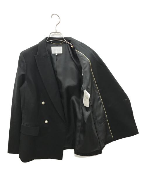 BEIGE（ベイジ）BEIGE (ベイジ) パールボタンダブルジャケット ブラック サイズ:4の古着・服飾アイテム