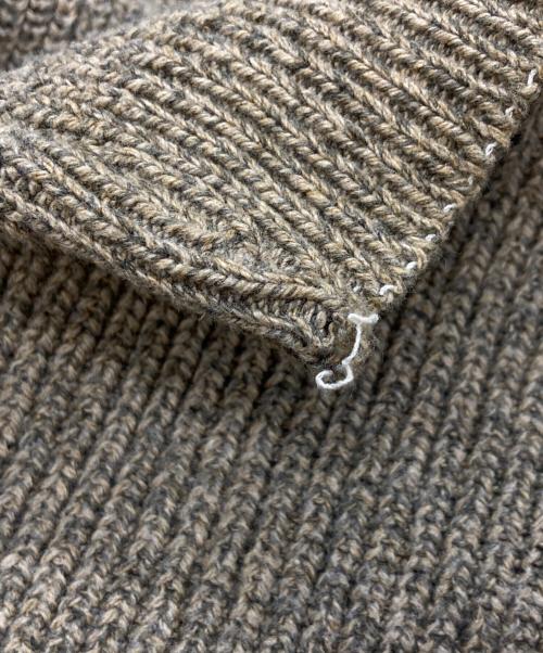 Eddie Bauer（エディーバウアー）Eddie Bauer (エディーバウアー) ヘンリーネックニット　エディーバウアー ベージュ サイズ:Ｌの古着・服飾アイテム