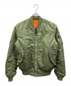 ALPHAアルファ）の古着「MA-1ジャケット/アルファ/J-82790J」｜グリーン
