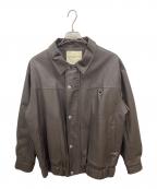 saotome & campサオトメアンドキャンプ）の古着「エコレザージャケット」｜ブラウン