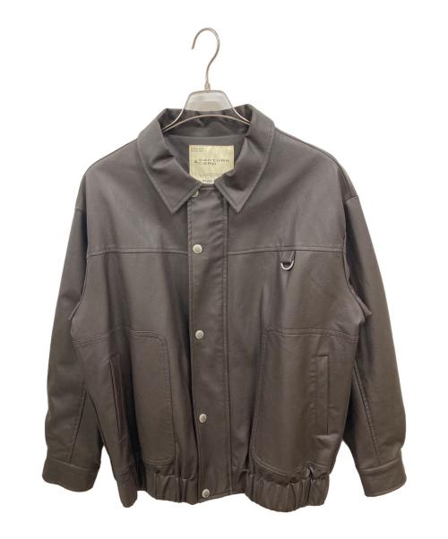 saotome & camp（サオトメアンドキャンプ）saotome & camp (サオトメアンドキャンプ) エコレザージャケット ブラウン サイズ:Ｍの古着・服飾アイテム