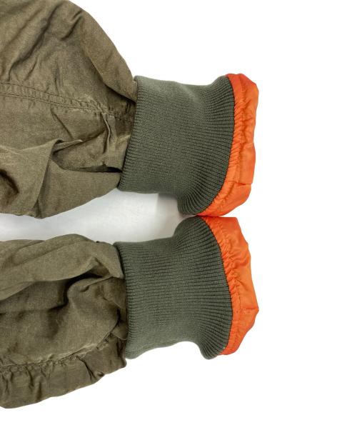 PINK HOUSE（ピンクハウス）PINK HOUSE (ピンクハウス) ラビットゼッケンＭＡ-1型ブルゾン グリーン サイズ:Lの古着・服飾アイテム