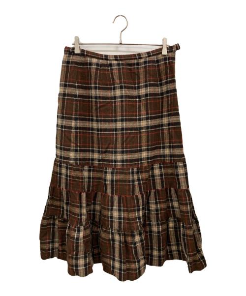 PINK HOUSE（ピンクハウス）PINK HOUSE (ピンクハウス) ウールスカート ブラウン サイズ:Lの古着・服飾アイテム