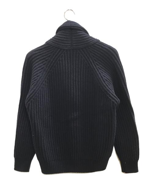 Mc George OF SCOTLAND（マックジョージ）Mc George OF SCOTLAND (マックジョージ) ウールカシミヤショールカラーカーディガン　MC GEORGE OF SCOTLAND　A0305/2/14 ネイビー サイズ:40の古着・服飾アイテム