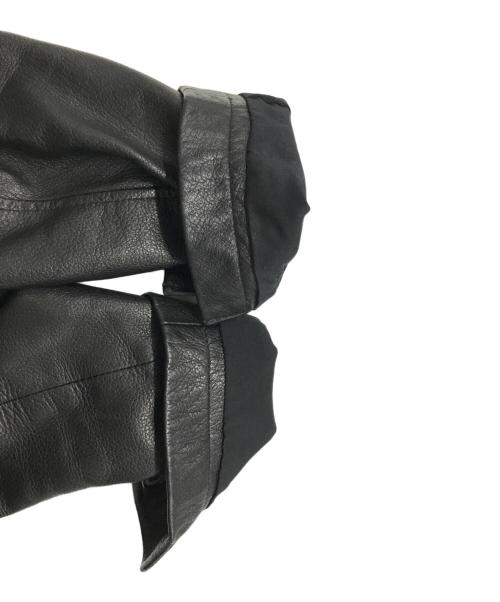 black by VANQUISH（ブラック バイ バンキッシュ）Black by VANQUISH (ブラック バイ バンキッシュ) ラムレザーコート　Black by VANQUISH　Y2K ブラック サイズ:Ｍの古着・服飾アイテム