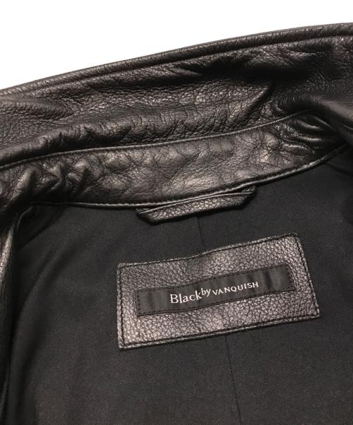 black by VANQUISH（ブラック バイ バンキッシュ）Black by VANQUISH (ブラック バイ バンキッシュ) ラムレザーコート　Black by VANQUISH　Y2K ブラック サイズ:Ｍの古着・服飾アイテム