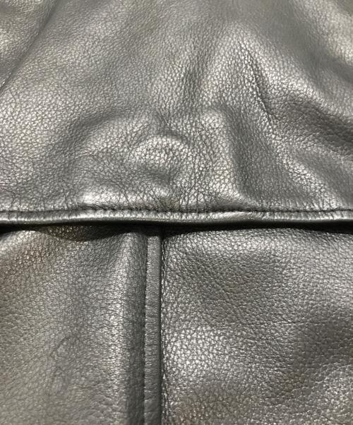 black by VANQUISH（ブラック バイ バンキッシュ）Black by VANQUISH (ブラック バイ バンキッシュ) ラムレザーコート　Black by VANQUISH　Y2K ブラック サイズ:Ｍの古着・服飾アイテム