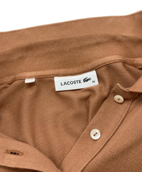 LACOSTE（ラコステ）LACOSTE (ラコステ) 鹿の子地マキシ丈ドレス/ラコステ/EF571LJ ブラウン サイズ:36の古着・服飾アイテム