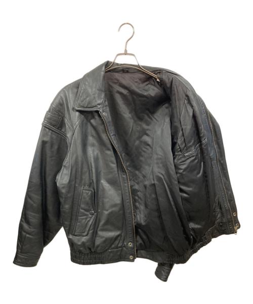 古着（フルギ）古着 (フルギ) 中綿入りレザージャケット ブラック サイズ:LLの古着・服飾アイテム