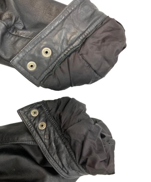 古着（フルギ）古着 (フルギ) 中綿入りレザージャケット ブラック サイズ:LLの古着・服飾アイテム