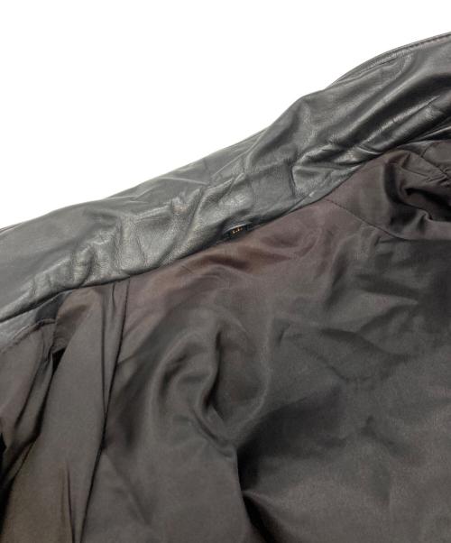 古着（フルギ）古着 (フルギ) 中綿入りレザージャケット ブラック サイズ:LLの古着・服飾アイテム