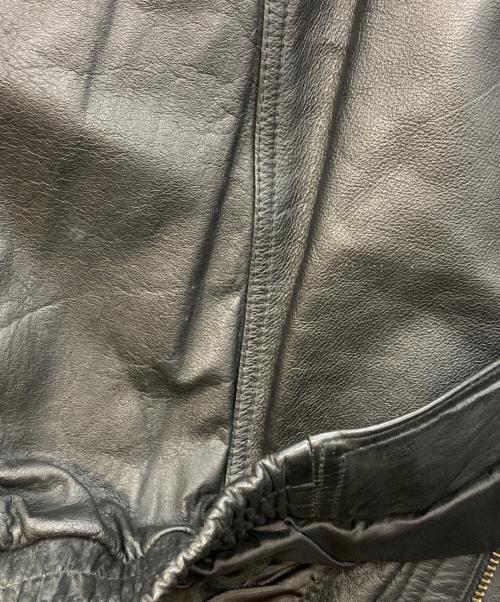 古着（フルギ）古着 (フルギ) 中綿入りレザージャケット ブラック サイズ:LLの古着・服飾アイテム