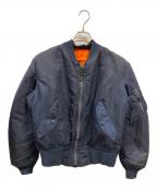 ALPHAアルファ）の古着「MA-1ジャケット/アルファ/mil-j-82790j/USA製」｜ネイビー