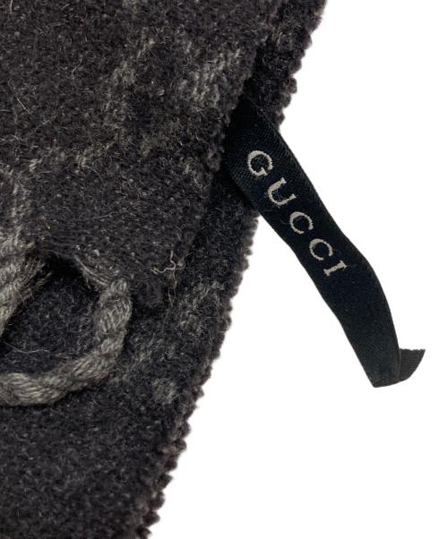 GUCCI（グッチ）GUCCI (グッチ) GG柄カシミヤマフラー グレーの古着・服飾アイテム
