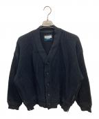 MAISON SPECIALメゾンスペシャル）の古着「サイドジップニットカーディガン　メゾンスペシャル　11242361335　Prime-Over Side Zip Rib V-Neck Knit Cardigan　」｜ブラック