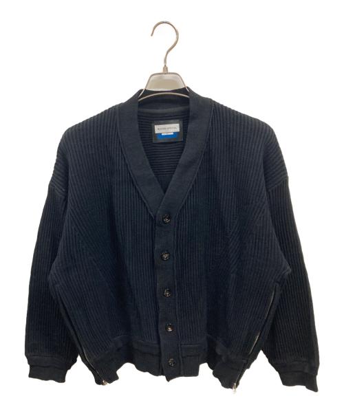 MAISON SPECIAL（メゾンスペシャル）MAISON SPECIAL (メゾンスペシャル) サイドジップニットカーディガン　メゾンスペシャル　11242361335　Prime-Over Side Zip Rib V-Neck Knit Cardigan　 ブラック サイズ:1の古着・服飾アイテム