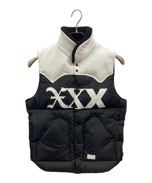 GOD SELECTION XXX（ゴッドセレクショントリプルエックス）GOD SELECTION XXX RockyMountainFeatherBed ヨーク切替ダウンベスト　ゴッドセレクショントリプルエックス　ロッキーマウンテンフェザーベッド　　290-192-16 ブラック×ホワイト サイズ:38の古着・服飾アイテム