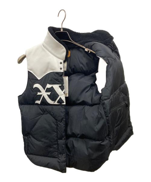 GOD SELECTION XXX（ゴッドセレクショントリプルエックス）GOD SELECTION XXX RockyMountainFeatherBed ヨーク切替ダウンベスト　ゴッドセレクショントリプルエックス　ロッキーマウンテンフェザーベッド　　290-192-16 ブラック×ホワイト サイズ:38の古着・服飾アイテム