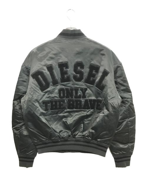 DIESEL（ディーゼル）DIESEL (ディーゼル) スタジャン　J-BULC 78 JACKET 　DIESEL　A15211 ダークグリーン×グレー サイズ:Ｌの古着・服飾アイテム