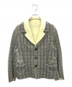 UNDERCOVERアンダーカバー）の古着「レイヤードカラーテーラードジャケット　UCU1103　UNDERCOVER」｜グレー×イエロー