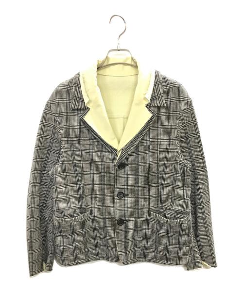 UNDERCOVER（アンダーカバー）UNDERCOVER (アンダーカバー) レイヤードカラーテーラードジャケット　UCU1103　UNDERCOVER グレー×イエロー サイズ:1の古着・服飾アイテム