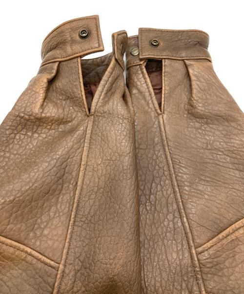 DEUX2C（デュークスツーシー）DEUX2C (デュークスツーシー) レザージャケット　デュークスツーシー ブラウン サイズ:Ｍの古着・服飾アイテム