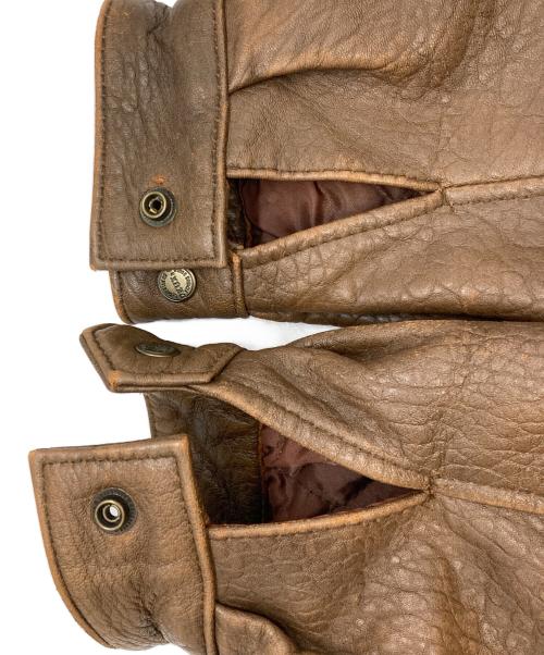 DEUX2C（デュークスツーシー）DEUX2C (デュークスツーシー) レザージャケット　デュークスツーシー ブラウン サイズ:Ｍの古着・服飾アイテム