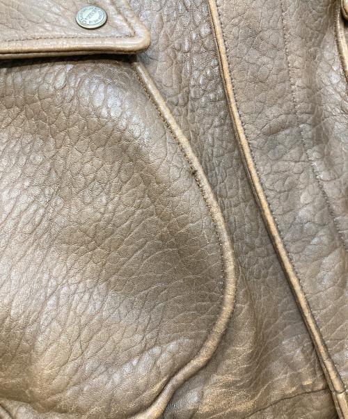 DEUX2C（デュークスツーシー）DEUX2C (デュークスツーシー) レザージャケット　デュークスツーシー ブラウン サイズ:Ｍの古着・服飾アイテム