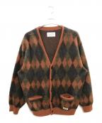 WACKO MARIAワコマリア）の古着「アーガイル柄モヘア混カーディガン　GUILTY PARTIES」｜オレンジ×ブルー
