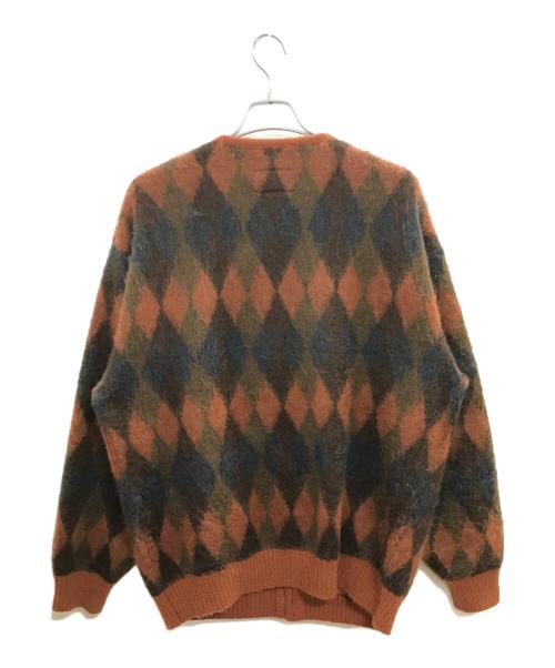 WACKO MARIA（ワコマリア）WACKO MARIA (ワコマリア) アーガイル柄モヘア混カーディガン　GUILTY PARTIES オレンジ×ブルー サイズ:XLの古着・服飾アイテム