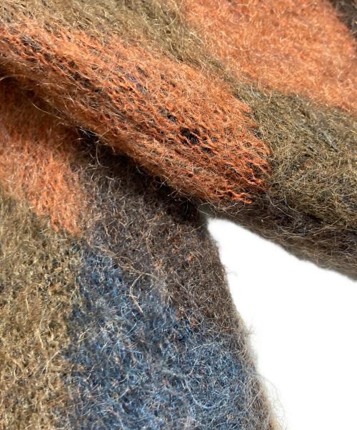 WACKO MARIA（ワコマリア）WACKO MARIA (ワコマリア) アーガイル柄モヘア混カーディガン　GUILTY PARTIES オレンジ×ブルー サイズ:XLの古着・服飾アイテム