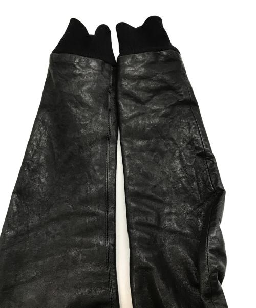 RICK OWENS（リックオウエンス）RICK OWENS (リックオウエンス) ハイネックレザージャケット　RICK OWENS　RU4761　CRUST期09AW ブラック サイズ:XSの古着・服飾アイテム