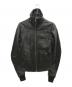 RICK OWENS（リックオウエンス）の古着「ハイネックレザージャケット　RICK OWENS　RU4761　CRUST期09AW」｜ブラック