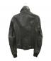 RICK OWENS (リックオウエンス) ハイネックレザージャケット　RICK OWENS　RU4761　CRUST期09AW ブラック サイズ:XS：43000円