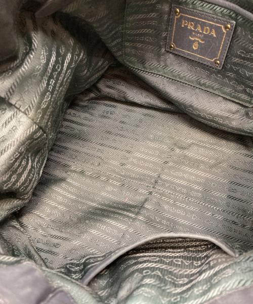 PRADA（プラダ）PRADA (プラダ) プリーツバッグ2WAYショルダーバッグ/プラダ/BN1407/165 グリーンの古着・服飾アイテム