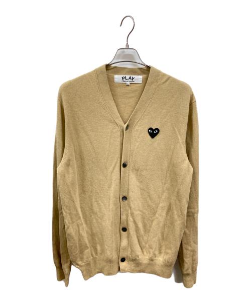 PLAY COMME des GARCONS（プレイコムデギャルソン）PLAY COMME des GARCONS (プレイコムデギャルソン) ニットカーディガン　プレイコムデギャルソン　AZ-N024 ベージュ サイズ:XLの古着・服飾アイテム