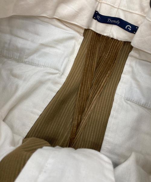 GERMANO（ジェルマーノ）GERMANO (ジェルマーノ) コーデュロイツープリーツ サイドアジャスター ベルトレスパンツ/ジェルマーノ/9832 ブラウン サイズ:44の古着・服飾アイテム