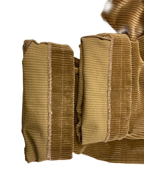 GERMANO（ジェルマーノ）GERMANO (ジェルマーノ) コーデュロイツープリーツ サイドアジャスター ベルトレスパンツ/ジェルマーノ/9832 ブラウン サイズ:44の古着・服飾アイテム