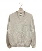 LACOSTEラコステ）の古着「Vネックニット/BEAUTY&YOUTH別注/ラコステ/AH008J」｜グレー