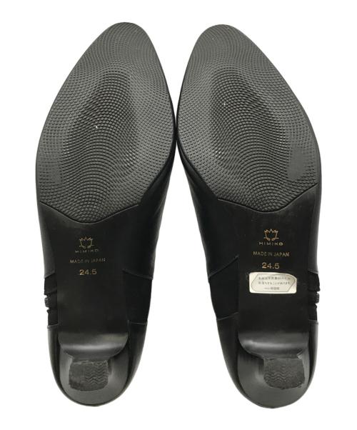 HIMIKO（ヒミコ）HIMIKO (ヒミコ) サイドファスナーブーツ　water massage　075619　HIMIKO　 ブラック サイズ:24.5cmの古着・服飾アイテム